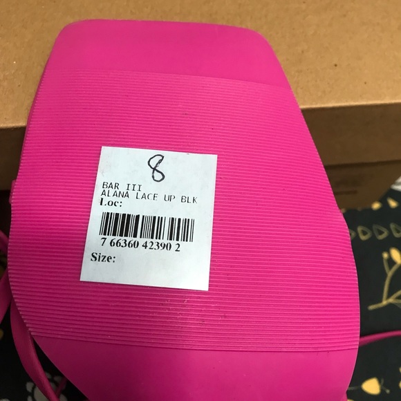 Bar III Women's Shoes Triangle Block Heels Square Pink, Size 8 BARBIE OUTFIT - Picture 5 of 15